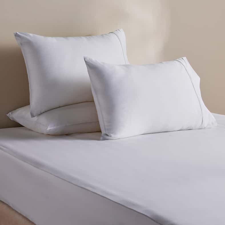 Pan Home Eminence Living 3-piece Full Fitted Sheet Set 120x200+33cm - White - Image 4