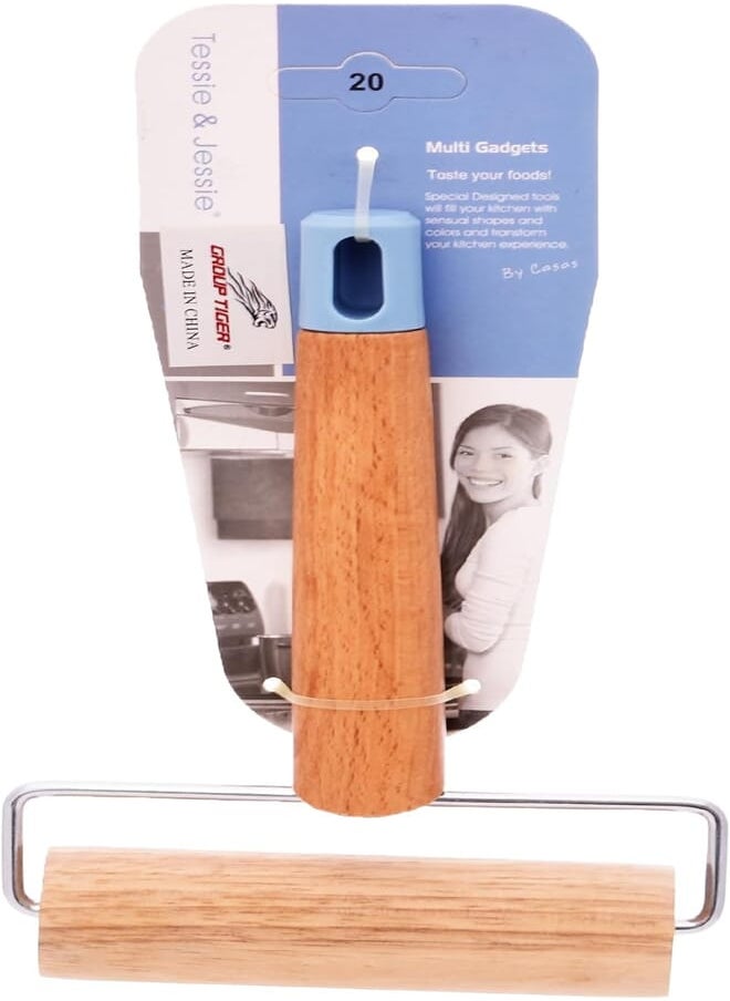 Danny Home - Danny Home SK-3701 W Eco-Friendly Baking Stick Wooden Rolling Pin Cake Dessert Cooking Tool Handles for Baking, Pastry Dough Roller - Wood - Image 1
