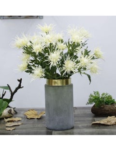 KASTWAVE Artificial Thistle Flowers Bouquet, Silk Fake Flower Plants for Home Decor, Garden Wedding, Office, Prom Party, Nursery Decor, 5 Branch Artificial Thistle Flowers Bouquet  - Image 5