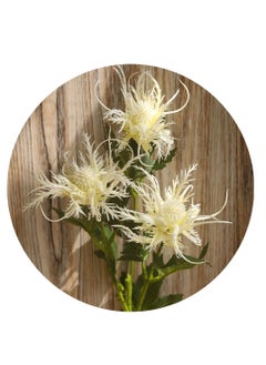 KASTWAVE Artificial Thistle Flowers Bouquet, Silk Fake Flower Plants for Home Decor, Garden Wedding, Office, Prom Party, Nursery Decor, 5 Branch Artificial Thistle Flowers Bouquet  - Image 2