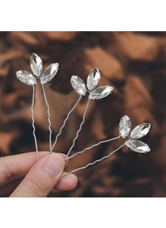 Wedding Hair Pins Gold Crystal Bride Headpieces Rhinestone Hair Pins Bridal Hair Clips Wedding Hair Accessories for Bride and Bridesmaids Silver