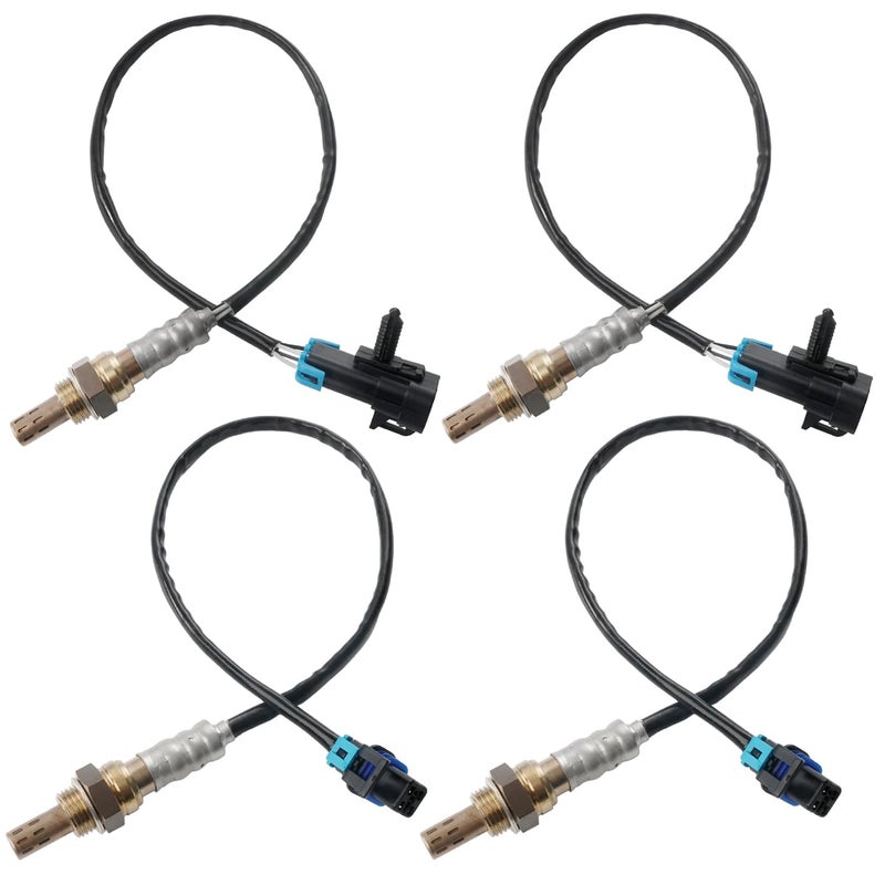 BELKEBIR 4PCS Oxygen Sensor Upstream Downstream O2 Sensor Compatible with 2006-2007 Chevy Avalanche Silverado Suburban 1500 Tahoe, GMC Yukon Yukon XL Sierra 1500, Cadillac Escalade Replace 234-4018 234-4337 - Image 1