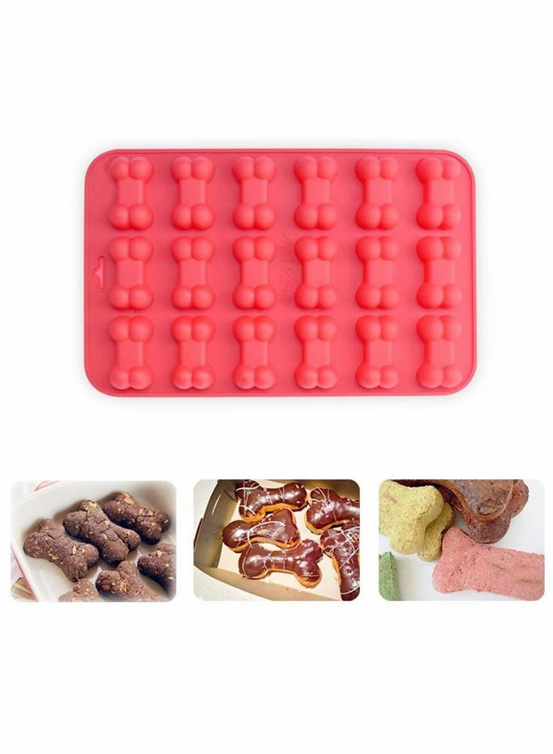 SOLARAE Food Grade Silicone Puppy Treat Molds, Dog Paw and Bone Mold, Non-stick Ice Cube Mould, Jelly, Biscuits, Chocolate, Candy Baking Mold - Image 4