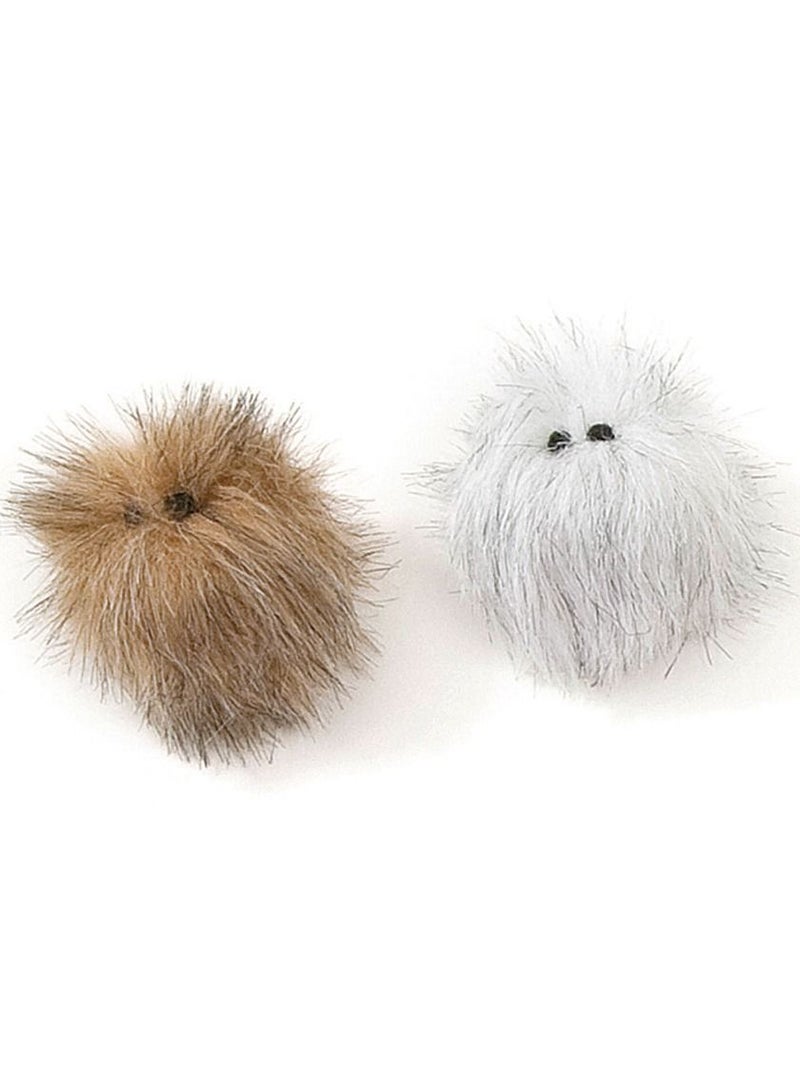 2Pc Cat Toy Playing with Hairball Multicolor