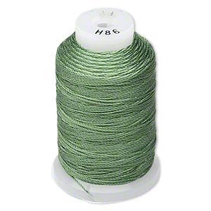 Purely Silk Simply Silk Beading Thread Cord Size E Dark Green 0.0128 Inch 0.325mm Spool 200 Yards for Stringing Weaving Knotting - Image 2