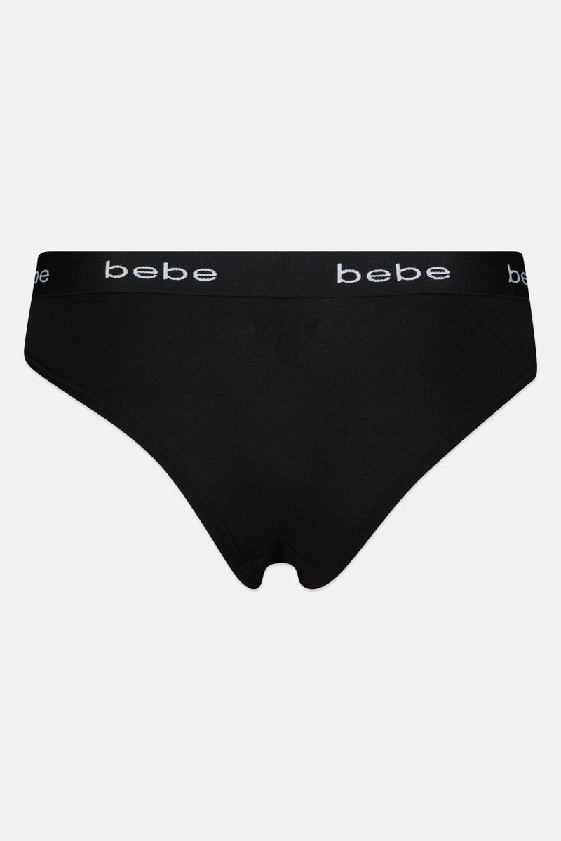 bebe Women 3 Pieces Brand Logo Cheeky Panty, Multicolor - Image 3