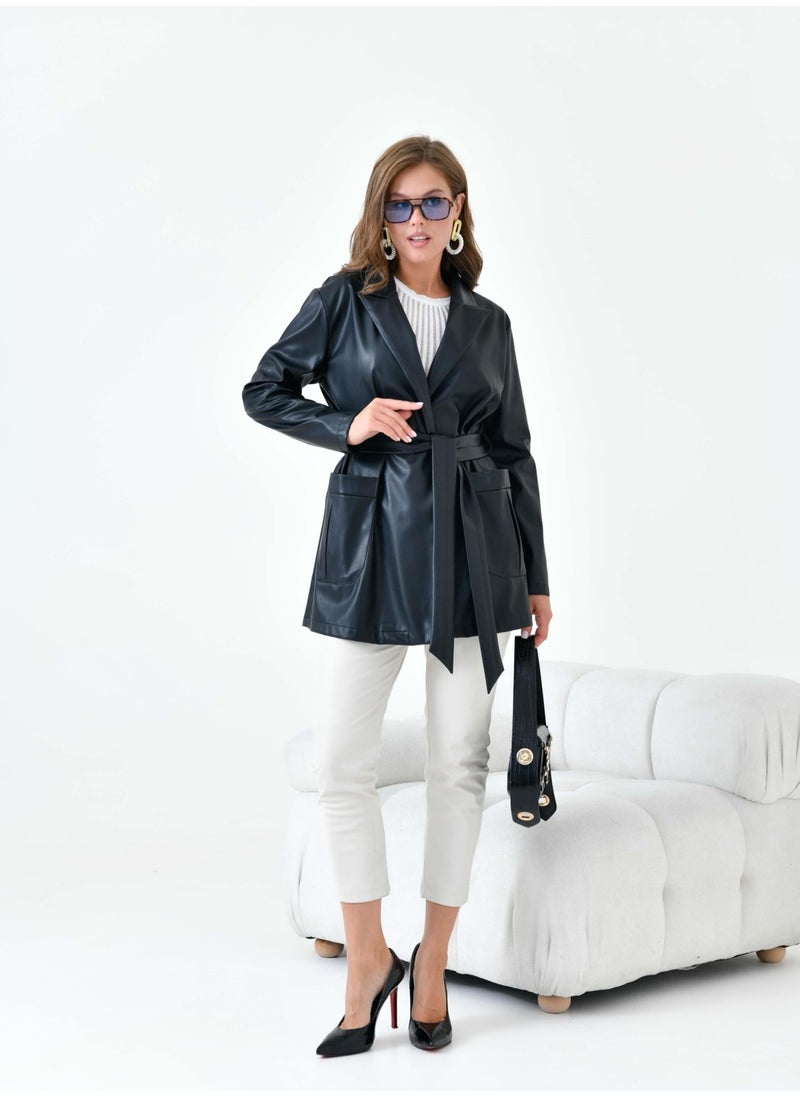 Garmi - Women's Leather Jacket Black - Image 1