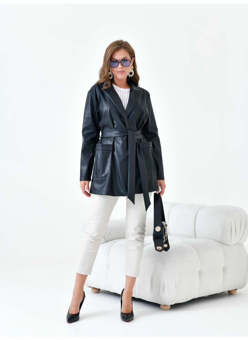 Garmi - Women's Leather Jacket Black - Image 1