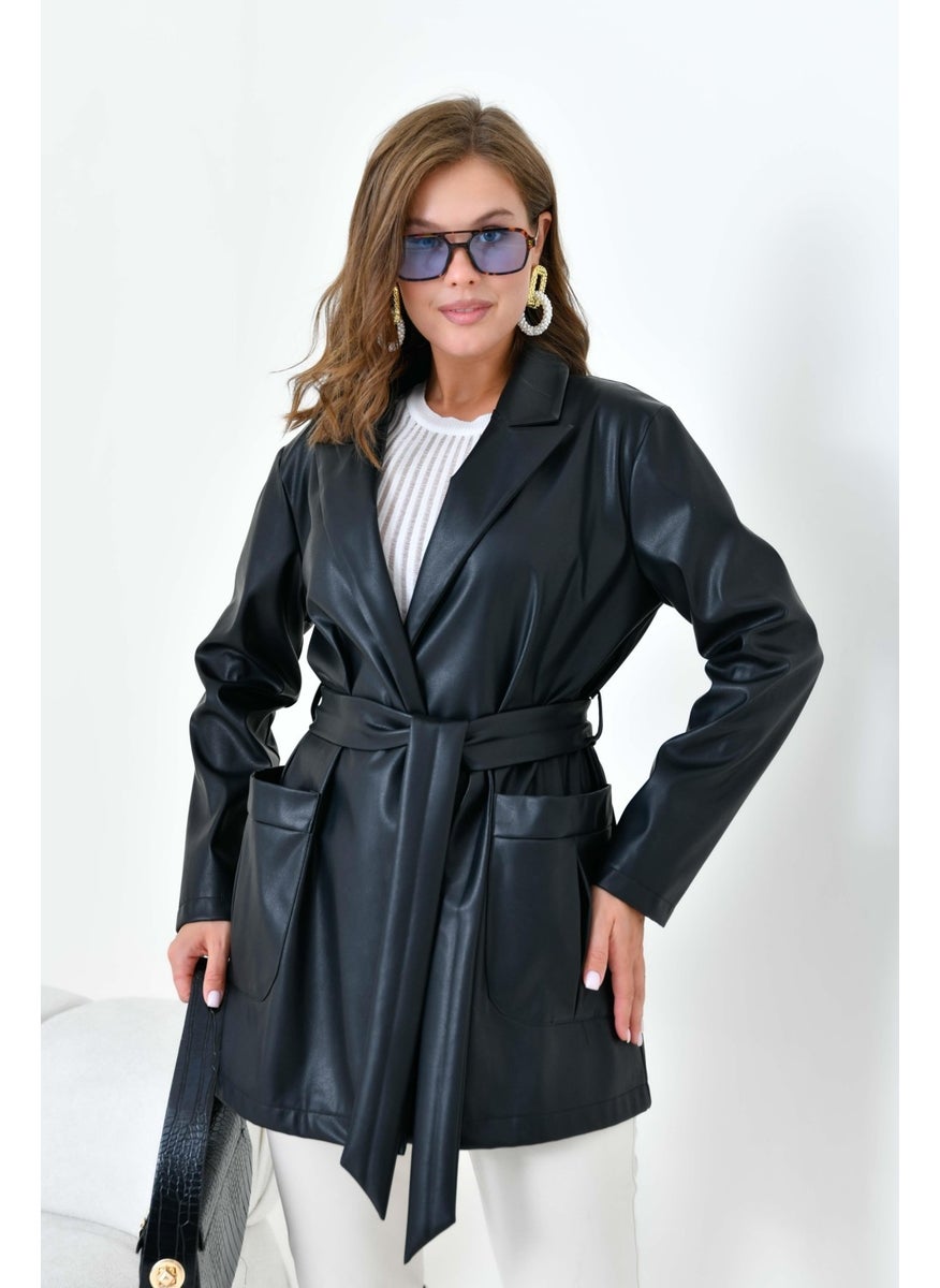 Garmi - Women's Leather Jacket Black - Image 1
