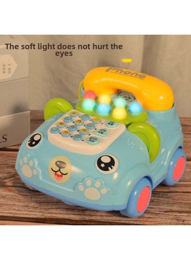 Children's Telephone Toys Baby Music Mobile Phone Simulation Landline Baby Puzzle Early Education Boys 0-1 Years Old 2 Girls-Color:【Medium Charging Version】 Music Phone-Blue - Image 5