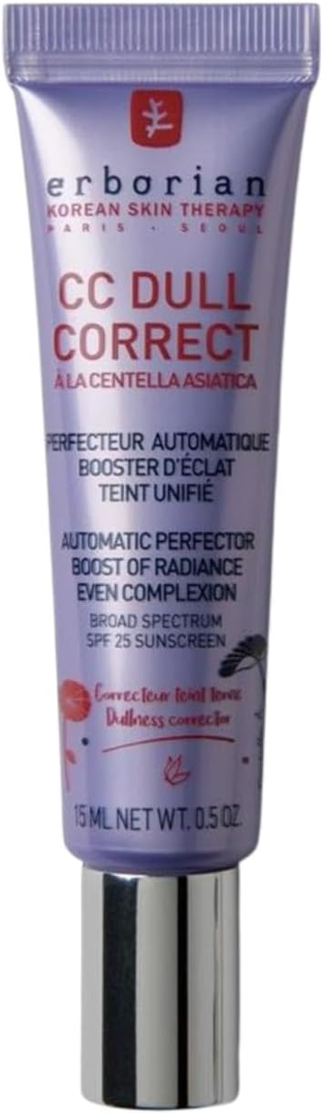 إيربوريان سي سي دال كوركت مع سنتيلا أسياتيكا كريم أساس كوري للعناية بالبشرة والمكياج لتنعيم البشرة وزيادة الإشراقة وتأثيرات مهدئة للبشرة المتجانسة SPF 25 لجميع أنواع البشرة