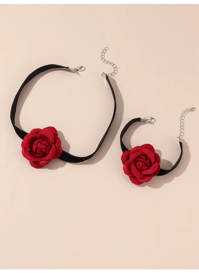 Take Two Take Two Set of 2 - Flower Necklace and Bracelet