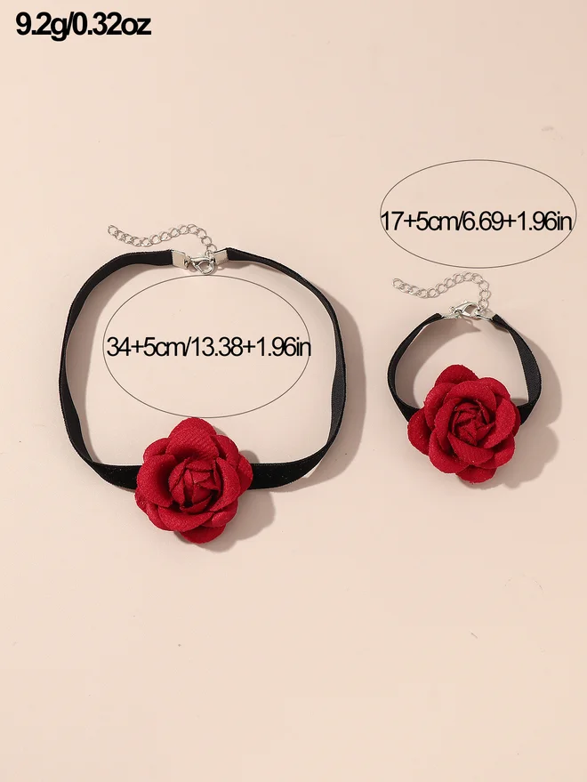 Take Two Take Two Set of 2 - Flower Necklace and Bracelet