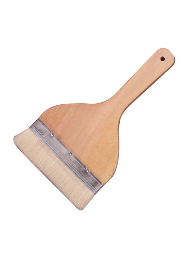 NIBEMINENT Professional Paint Brush With Wooden Handle Beige/Silver - Image 2
