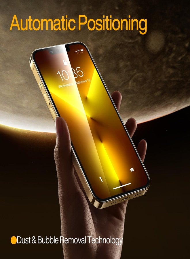 SMARTDEVIL 3-Pack Screen Protector for iPhone 13 with 3-Pack Camera Lens Protector, Clear 9H Tempered Glass Film, Super Fast Installation (Dust-Free & Bubble-Free), Alignment Tool - Image 4