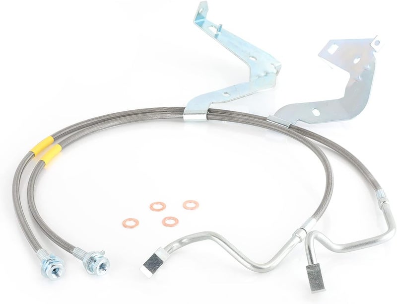 FAPO SHOCK Extended Front Stainless Brake Lines for 2008-2015 Ford Super Duty F250 F350 4-6" Lift - Image 1