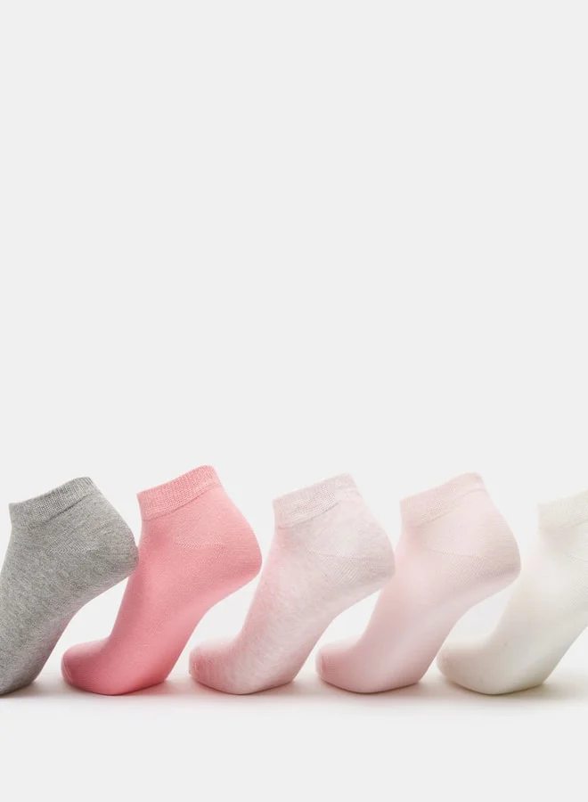 Celeste  Women's Solid Ankle Length Socks - Set of 5 for Women | Best Price UAE