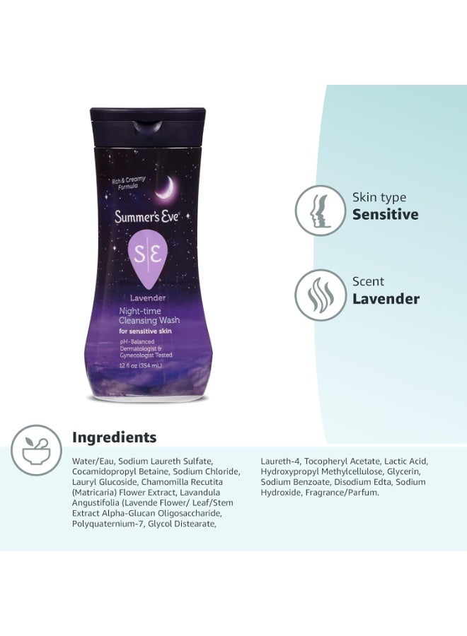 Summer's Eve Lavender Night-Time Daily Refreshing Wash lavender 354ml - Image 2