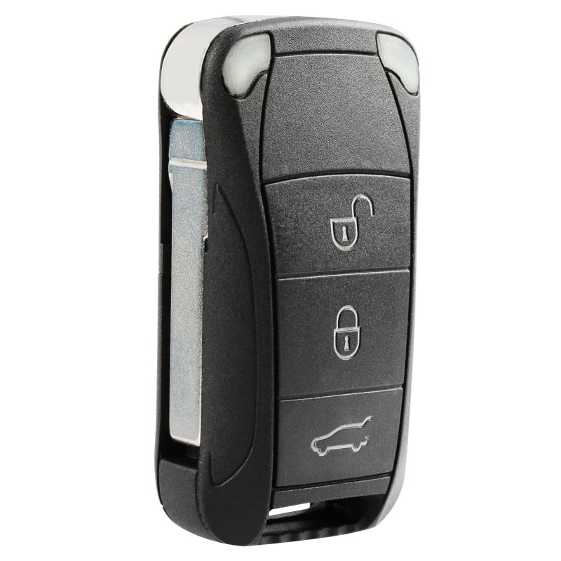 USARemote Key Fob Replacement for 2004 2005 2006 2007 2008 2009 2010 2011 Porsche Cayenne 4Button Keyless Entry Remote Flip Key KR55WK45032 KR55WK45022 267104187