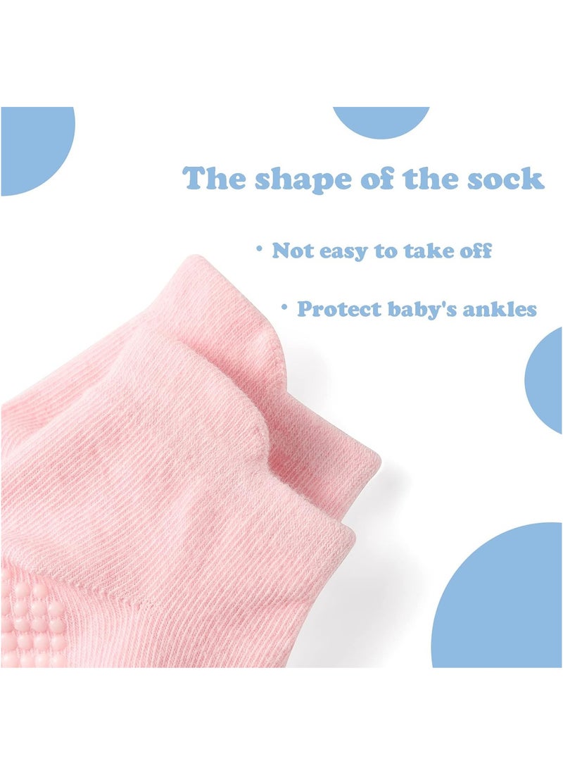 DOOKOO 12 Pack  Baby Socks Toddler Socks Non Slip Grip Ankle Socks with Non Skid Soles  for  1-3 Years Baby Socks, Size M - Image 4
