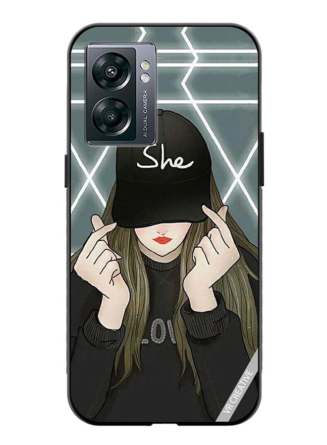 VR CREATIVE Protective Case Cover For Oppo A57 5G She On Cap Design Multicolour - Image 1