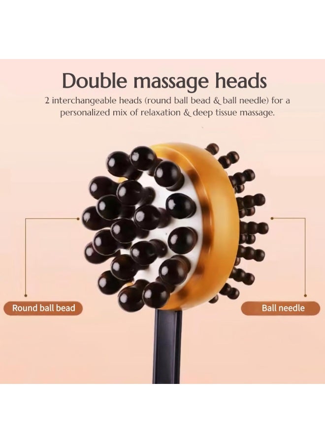 general Massage Hammer, Meridians Back Knock Massager, Double Head Back Scratcher Percussion Massager, Manual Massage Hammer for Neck, Leg, Waist - Image 4