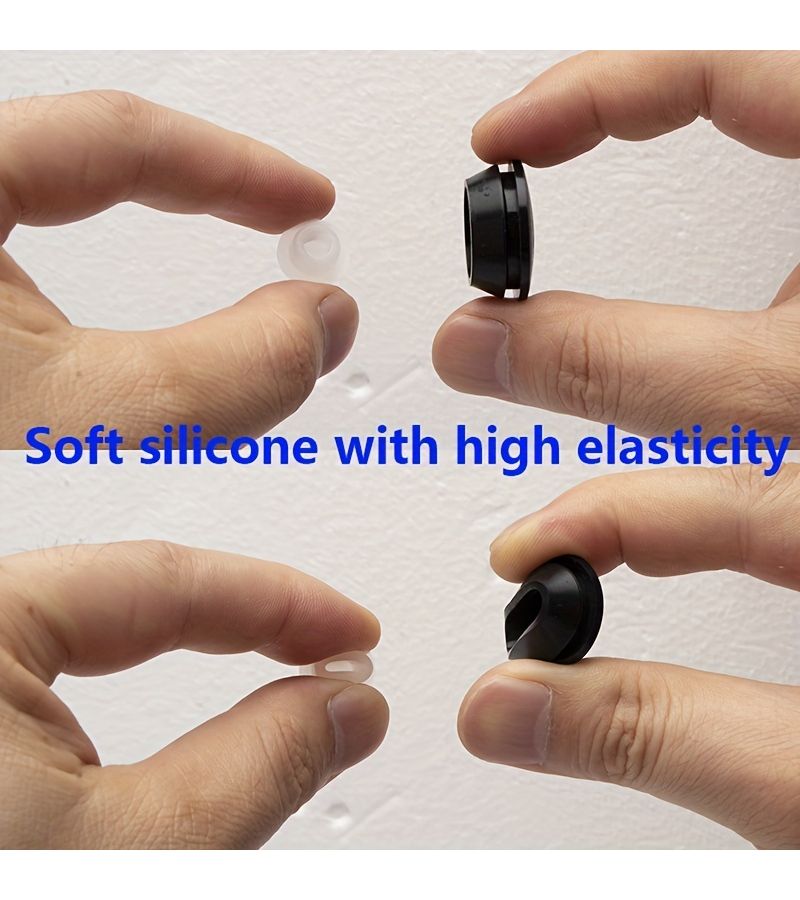 50pcs Transparent T Shaped High Temperature Resistant Elastic Shock Absorbing Dust Plug Anti Collision Snap On Stopper - Image 5