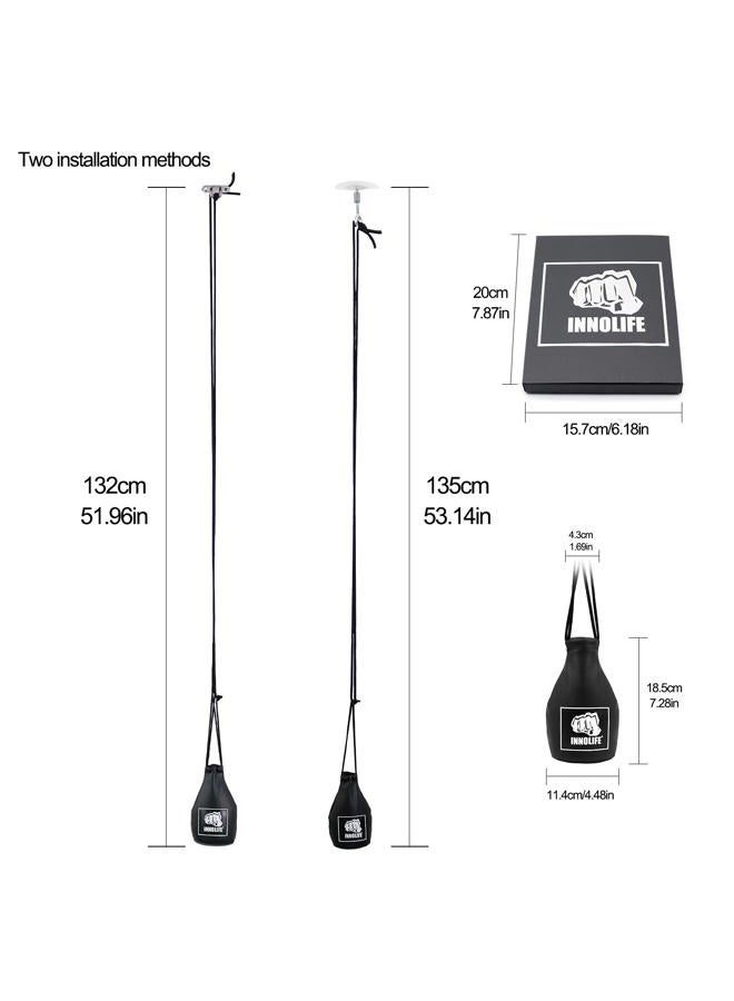 INNOLIFE Boxing Dodge Hide Speed Bag Leather Ball MMA Pendulum Training (Without Filler) - Image 3