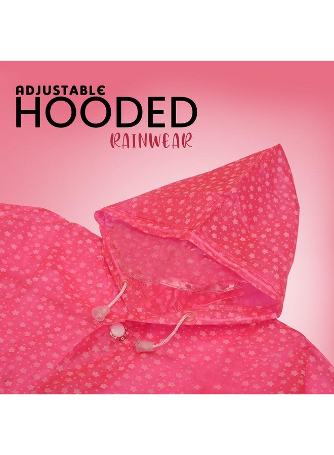 HACER معطف مطر هاسر ستار داش للأطفال من 9 إلى 10 سنوات مقاوم للماء بطول كامل مع غطاء ور pockets للأولاد والبنات مع حقيبة حمل - (عشوائي، مقاس- 36، مجموعة من 1) - Image 4
