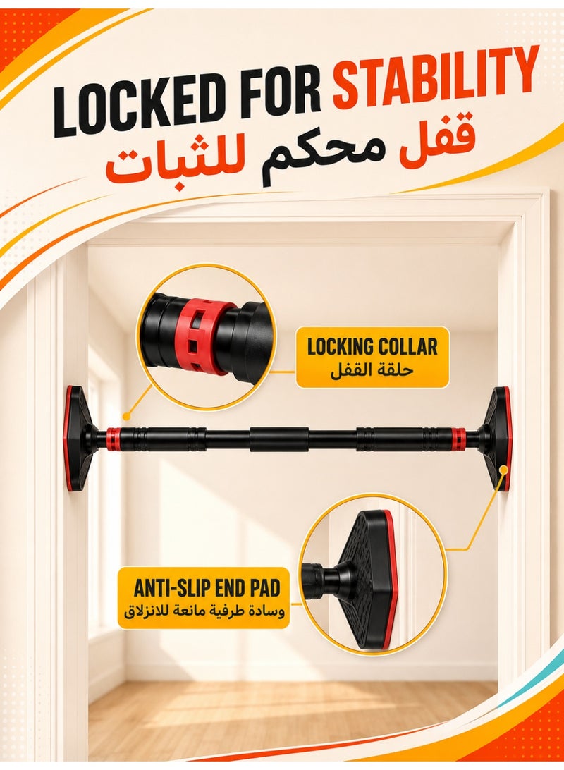 XiuWoo Kids Swing Chair Hanging Bar Swing Rope and Pullup Bar Kids Indoor Doorway Fitness Set Yellow - Image 4