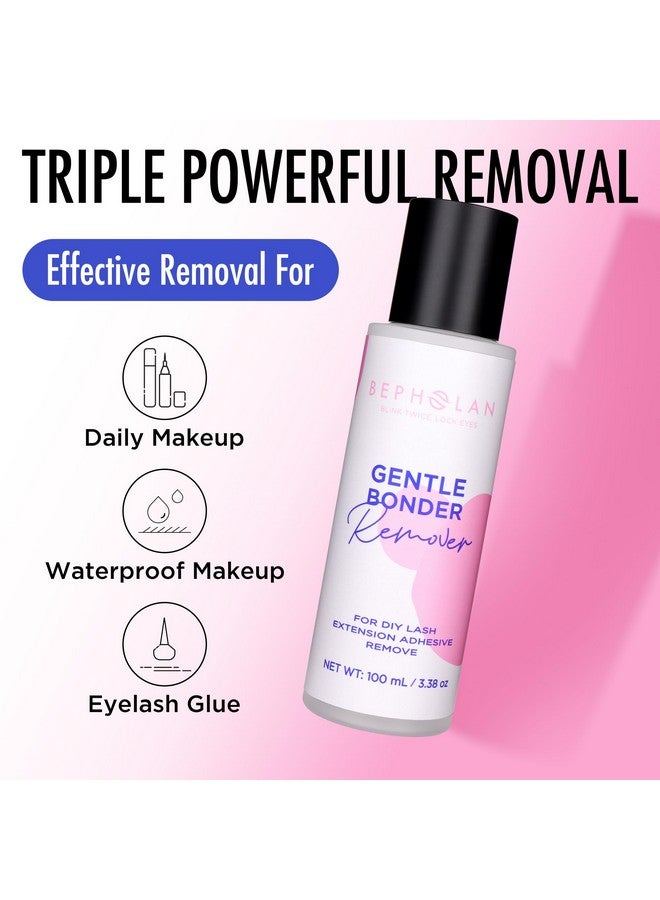 BEPHOLAN Cluster Lash Glue Remover 100Ml Diy Eyelash Extension Remover Bond & Seal Adhesive Professional & Self Use For Sensitive Eyes Eye Makeup & Mascara Remover - Image 2