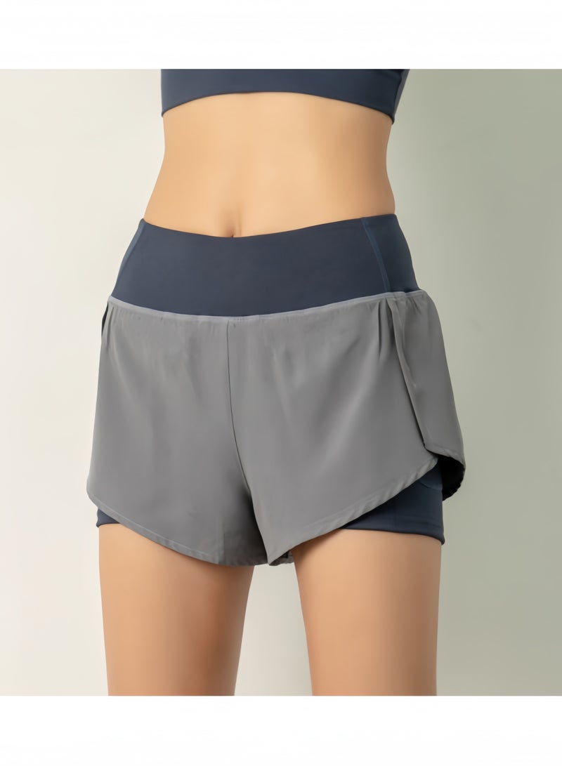 Women's Running Shorts Lightweight Athletic Workout Gym Yoga Shorts Liner with Phone Pockets