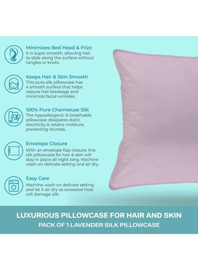 Spasilk 100% Pure Silk Pillowcase for Hair and Skin Beauty, Queen/Standard Size Pillow, 1 Pack - Image 4