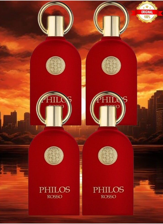 ROSSO - 4 Pieces Philos Rosso EDP 100ML - Image 1