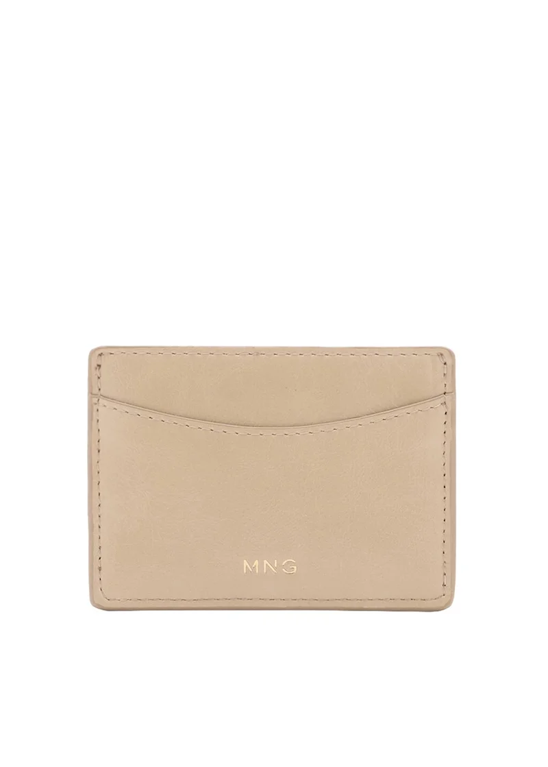 MANGO Leather-effect card holder