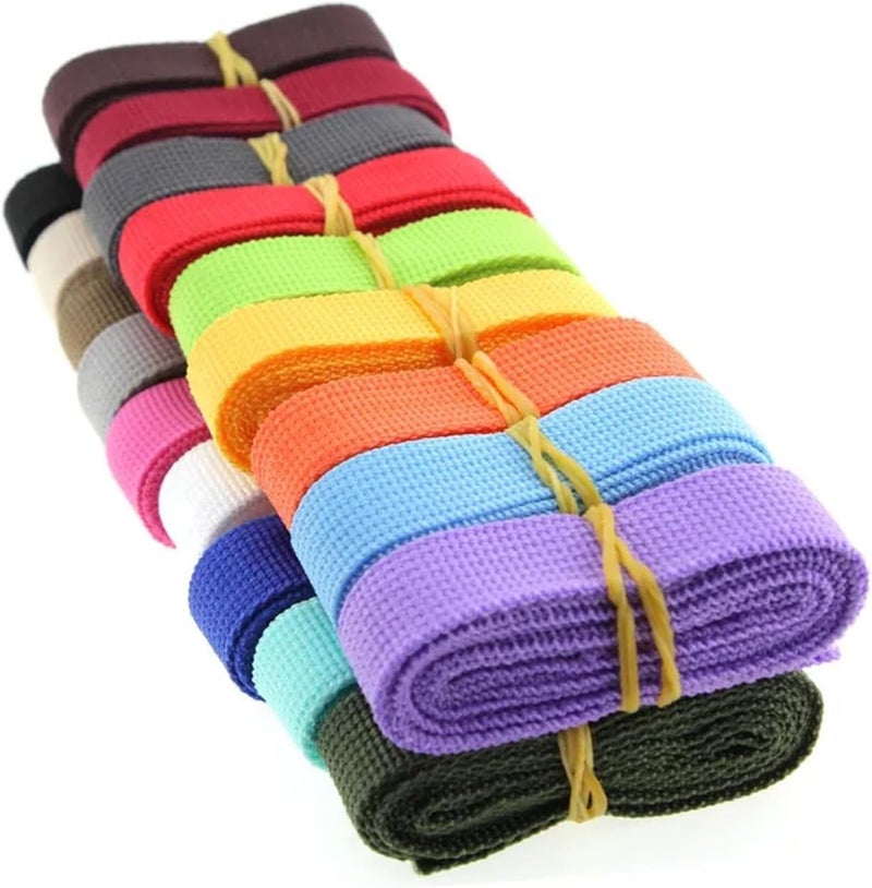 Webbing 5 Meters 25mm Canvas Ribbon Belt Bag Cotton Webbing Polyester/Cotton Webbing Knapsack Strapping Sewing Bag Belt Accessories(Khaki 5M) - Image 2