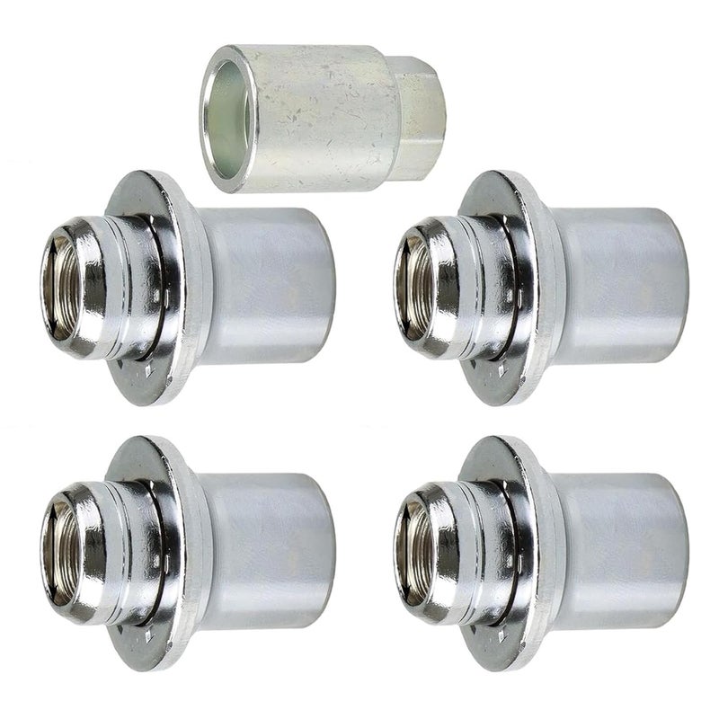 مجموعة من 4 عجلات أمان معززة برمز فريد لعدة موديلات سيارات ضد السرقة OEM Drag Nut - Image 1