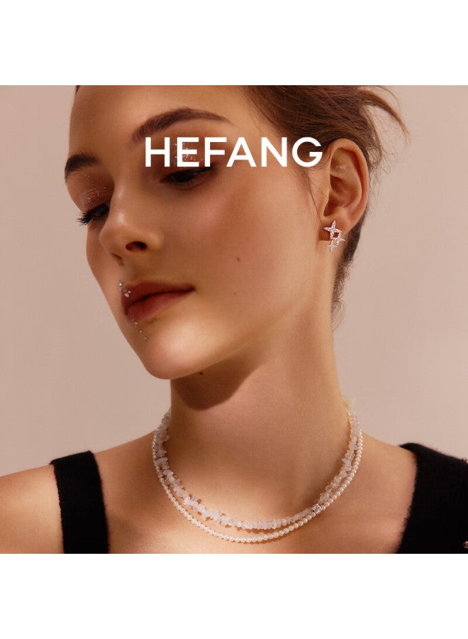 Hefang elry Starlight Stud Earrings, Elegant And Simple Ear Ornaments For Women, High-end Birthday And New Year Gift For Girlfriend - Image 3