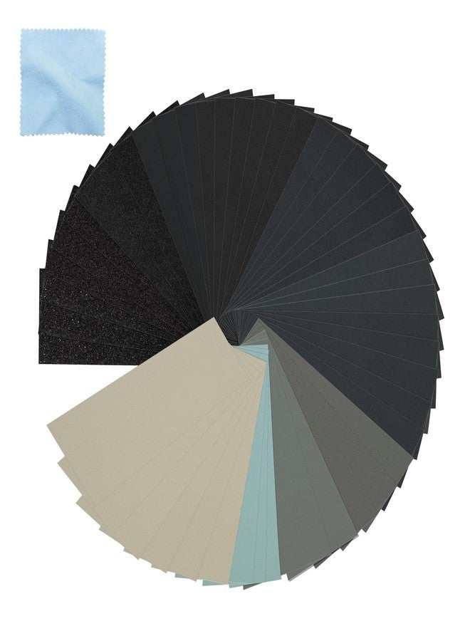 SenmaiTools Senmai Tools 35PCS Sand Paper Set with Polishing Cloth 400-20000 Grits 9 x 3.6 Inch Assorted Wet Dry Waterproof Sandpaper Sheets for Wood Furniture Metal Automotive Polishing Sanding - Image 1