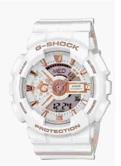 Casio White Digital  Analog Quartz Movement GA100 Watch