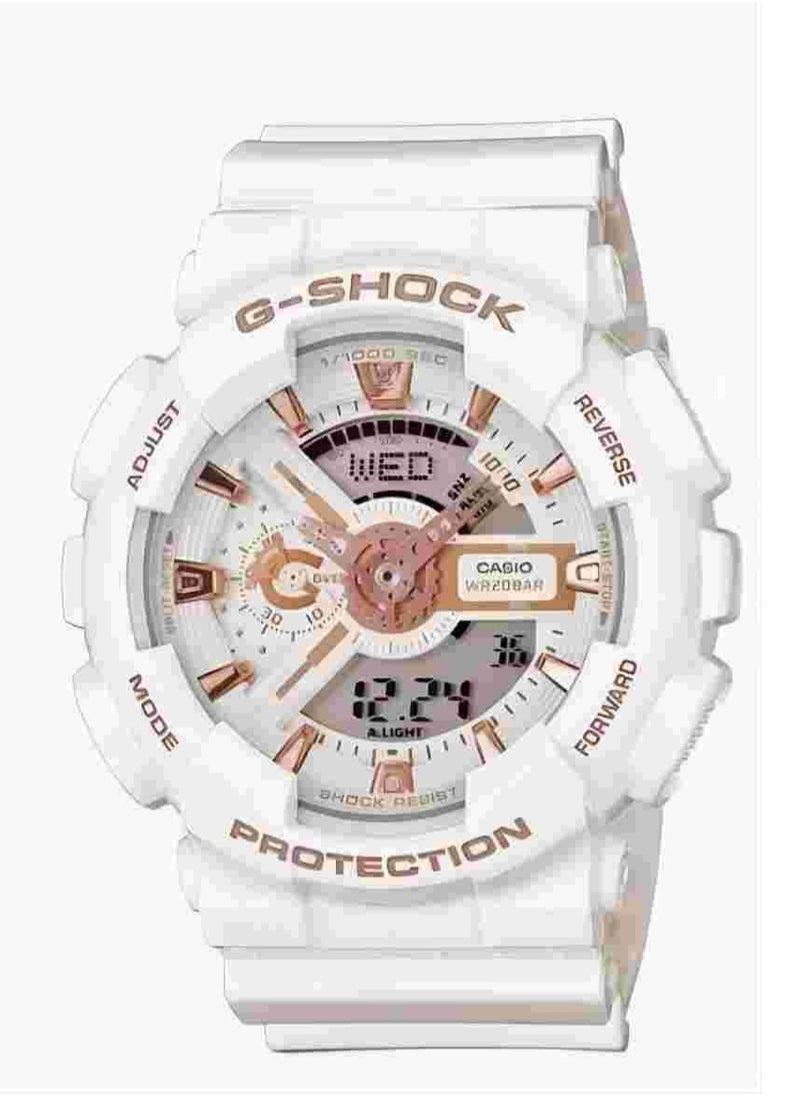 CASIO - Casio White Digital  Analog Quartz Movement GA100 Watch - Image 1