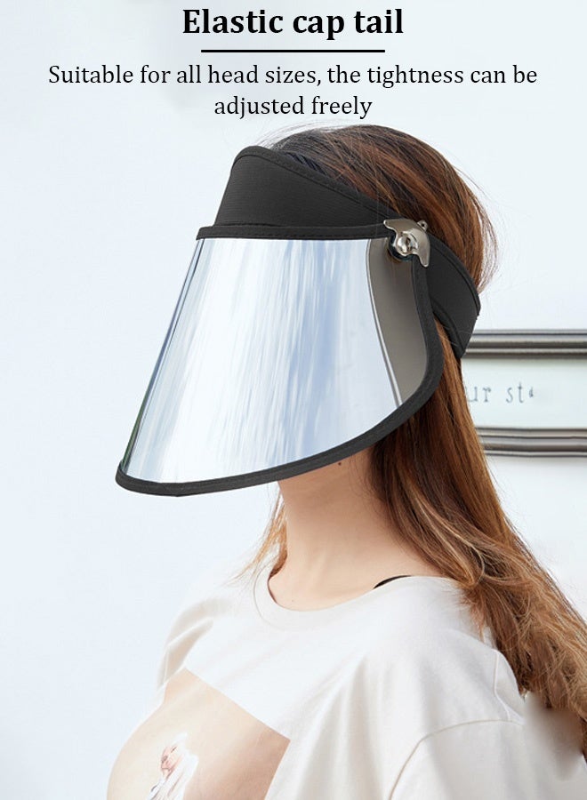 Summer Unisex Outdoor Sports Topless Anti-UV Cap Sun Visor Hat Breathable Sunhat The real deal in sun protection hats, with a mask , adjustable angles, and all-round sun protection. - Image 3