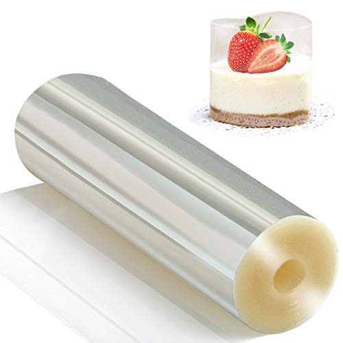 Picowe Cake Collars 6.3 x 394inch, Acetate Rolls, Clear Cake Strips, Transparent Cake Rolls, Mousse Cake Acetate Sheets for Chocolate Mousse Baking, Cake Decorating - Image 1