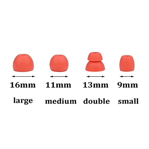 luakesa Replacement Eartips Silicone Earbuds Buds Set for Powerbeats Pro Beats Wireless Earphone Headphones,4 Pair (Red) - Image 2