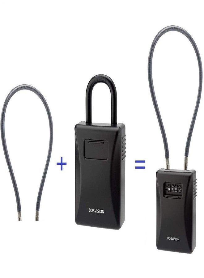 Bosvision Key Lock Box, Detachable Shackle, 4 Digit Combination, Large Internal Storage, Key Box - Image 2