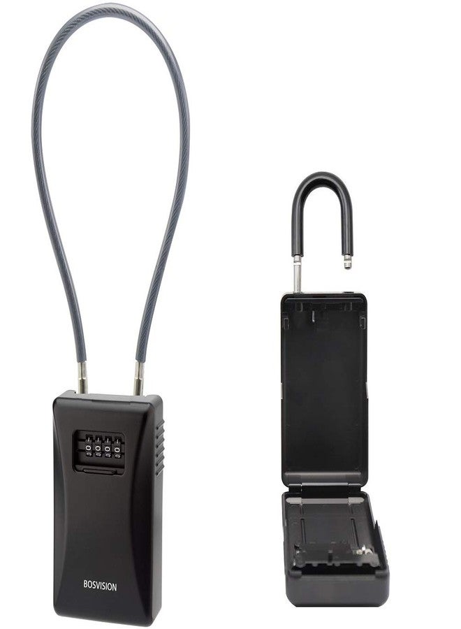 Bosvision Key Lock Box, Detachable Shackle, 4 Digit Combination, Large Internal Storage, Key Box - Image 1