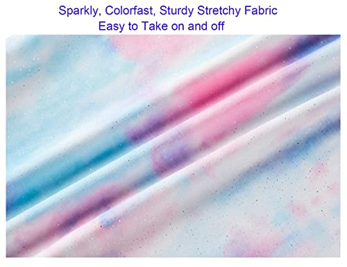Domusgo Girls Gymnastics Leotards Size 3t 4t Sparkly Scrawl Multicolor One Piece Long Sleeve Dance Tumbling Outfits - Image 5