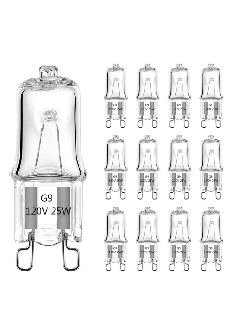 12 Pcs Halogen Light Bulbs 2 Pin Clear Capsule Lamp Bulb Halogen Warm White Light - Image 1
