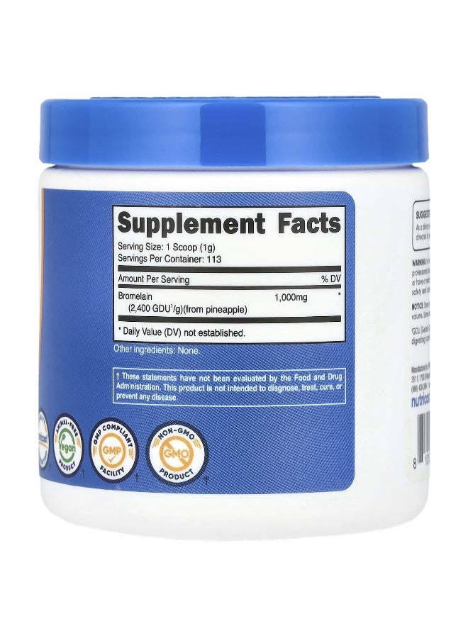 Nutricost, Bromelain, Unflavored , 4 oz (113 g) (Packaging may vary) - Image 2