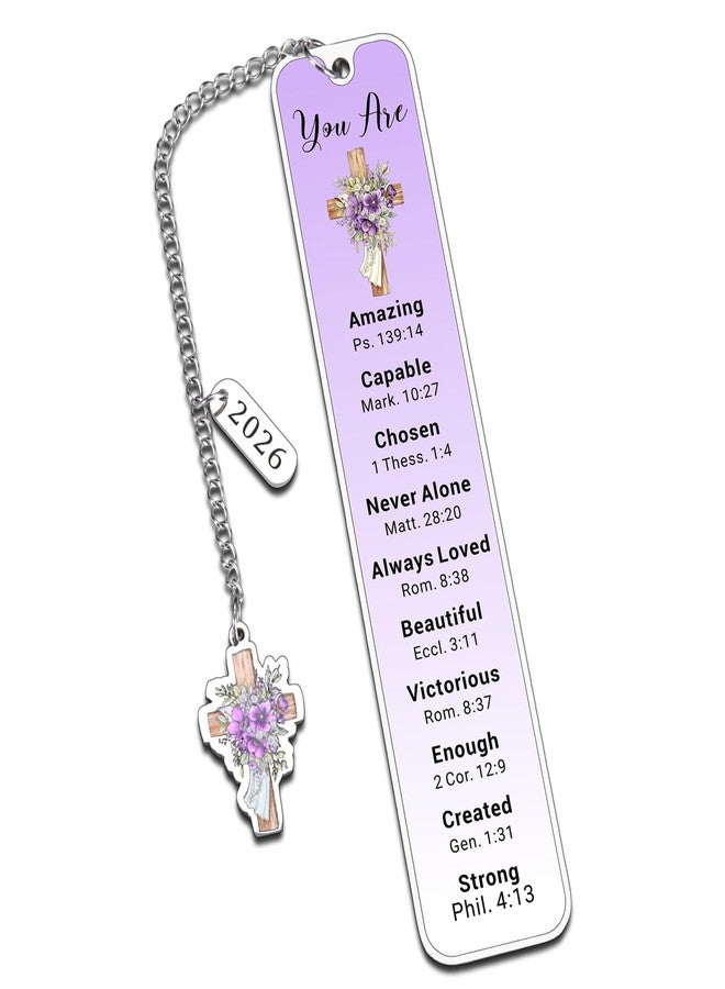 Perleddom 2026 Baptism Gifts for Teen Girls Easter Basket Stuffers for Kids Christian Bookmarks Gifts for Teens Christian Bible Verse Gift for Women Men Catholic Confirmation Gift First Communion Gifts for Him - Image 1